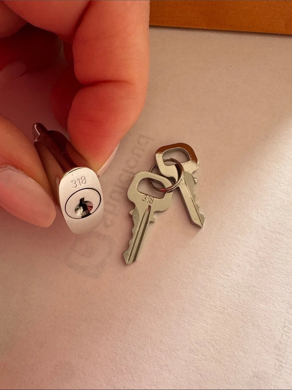 Louis Vuitton Silver Padlock and Key Set